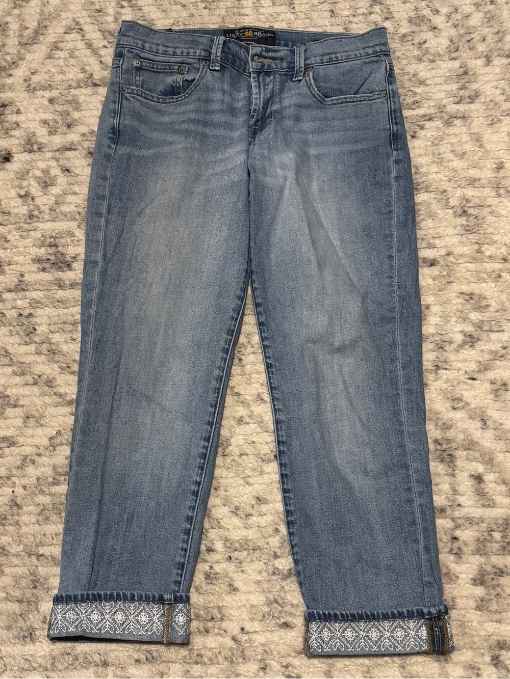 Lucky Brand Sweet Crop Embroidered Jeans 4 or 27